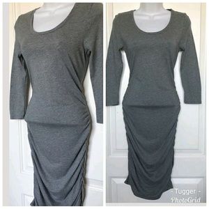 Express ruched t-shirt dress